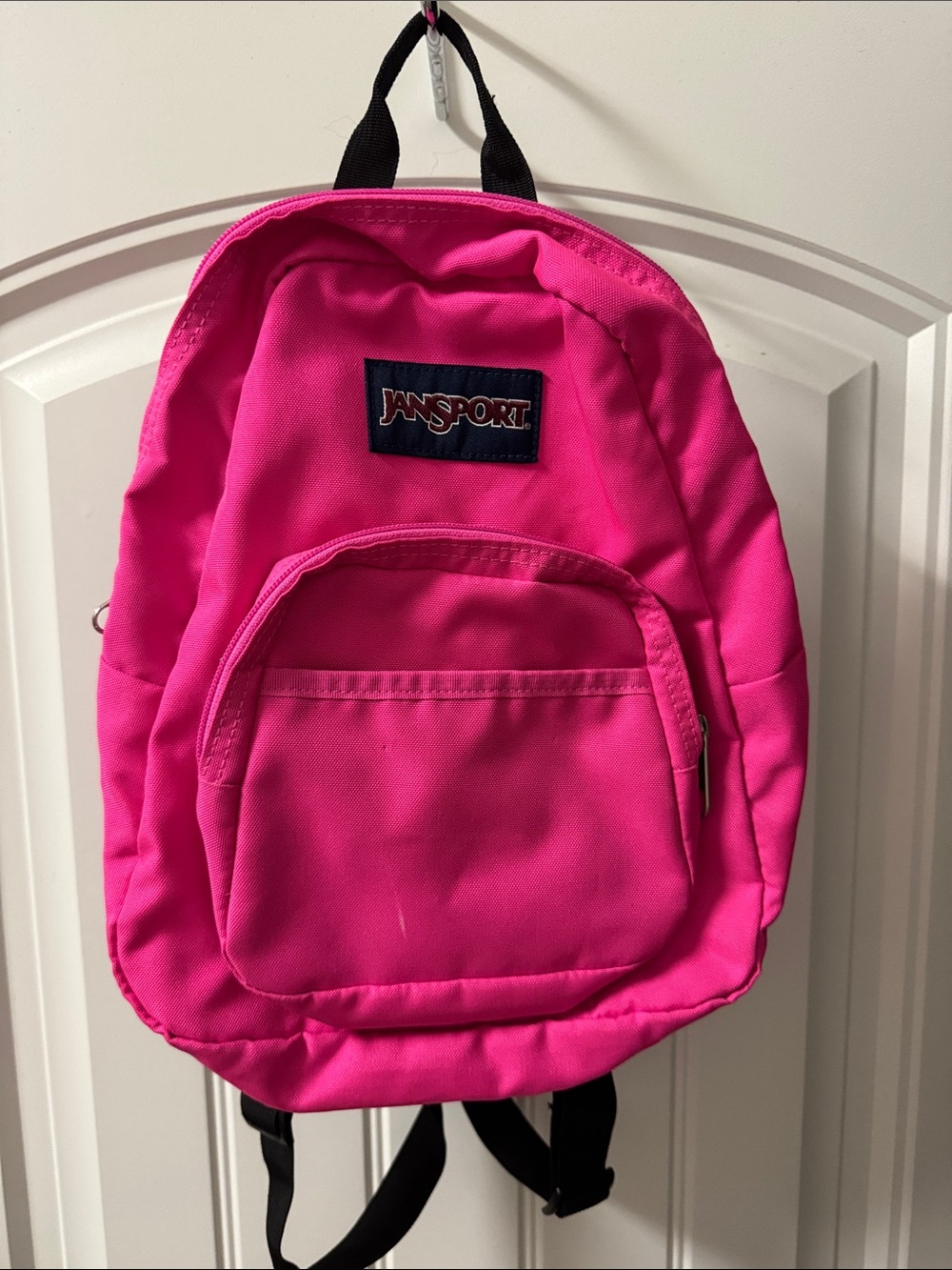 Jansport Hot Pink Kids Backpack with Front Pocket